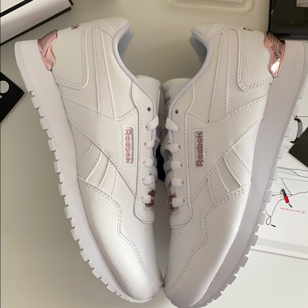 NWT Reebok leather classic white/rose gold - Picture 6 of 8